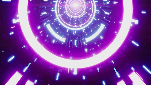 Neon Light Tunnel Escape