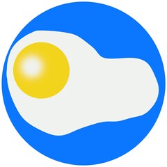 The eggs in blue dish