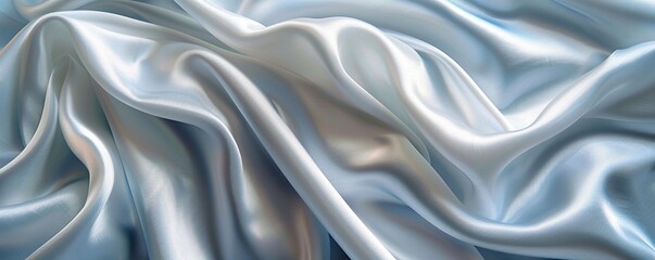 Fototapeta premium Abstract Texture of Light Blue Satin Fabric