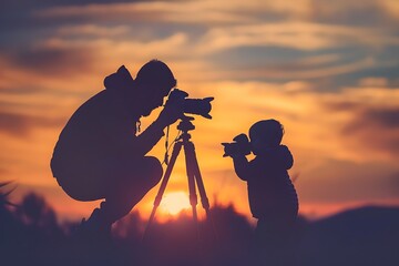 Father and Daughter Photography Lesson