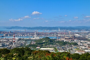 水島展望台からの眺望（岡山県・倉敷市）