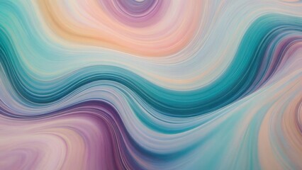 Obraz premium Vibrant abstract waves of pastel colors create a soothing and harmonious visual experience. Ideal for backgrounds or artistic projects