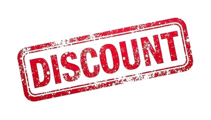 Discount rubber stamp ink isolated on a white background with copy space