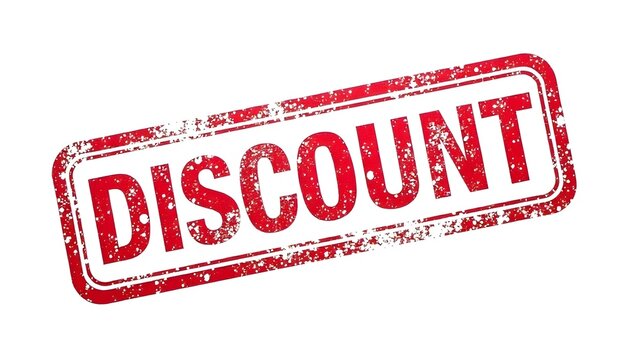 Discount rubber stamp ink isolated on a white background with copy space