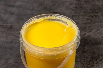 Organic ghee for a healthy lifestyle. Butter - dairy product from India - Ayurvedic health remedy