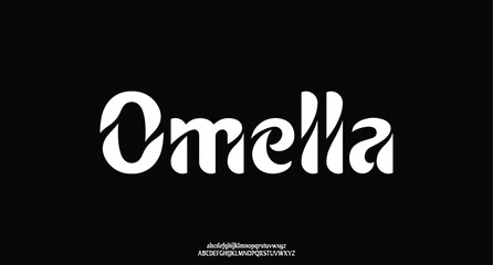 Abstract minimal modern alphabet fonts. Typography technology vector illustration
