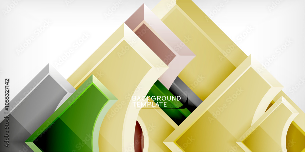 Aufkleber Geometric design abstract background - circles and triangles