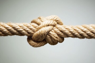 Close-up of a Rope Knot: A Study in Texture and Form