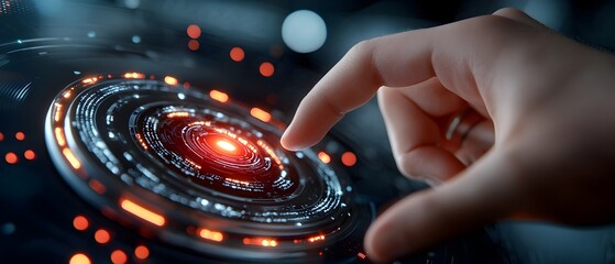 Futuristic AI powered security interface showcasing encrypted data transmission protection