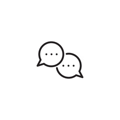 Chat bubbles icon. Symbols of conversation and dialogue. Visual representation of social interaction. Editable icon.