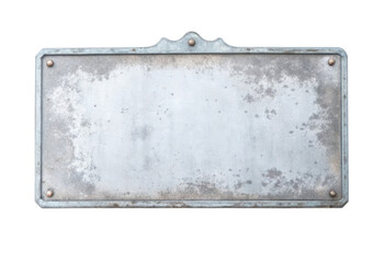 Metal sign isolated with transparent background