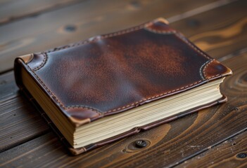 old book with leather cover