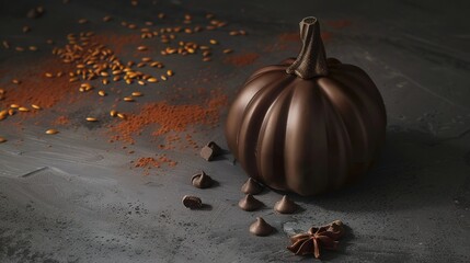 Halloween Chocolate Pumpkin - a delicious and festive treat. The chocolate pumpkin adds a sweet twist to Halloween traditions.