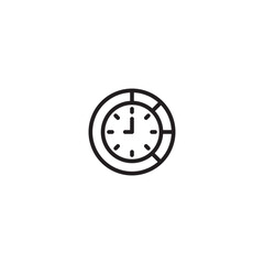 A unique clock design with multiple rings. Symbol of time and its measurement. A creative and innovative clock design. Editable icon.