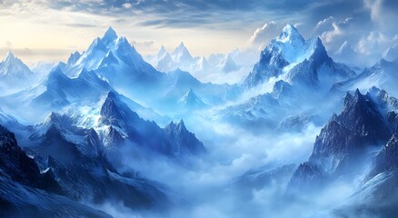 Obraz premium oggy mountainous landscape