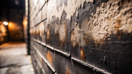 A shabby part of the wall of an old house.