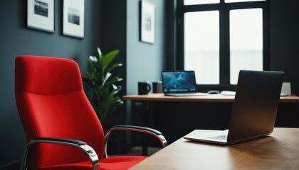 Modern workspace or workplace interior design for employees