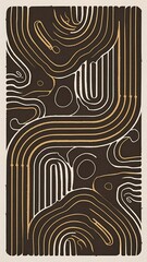 Brown wrapper design with curve lines