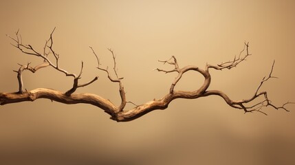 Abstract background of an old dried tree branch that stretches across the entire horizon