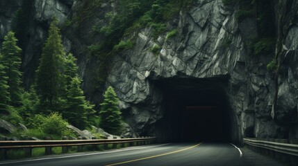 Tunnel in the mountains