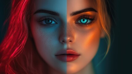 contrast makeup, women's makeup