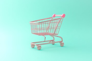 Pink Shopping Cart Minimalism