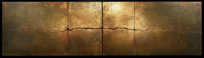 Abstract gold and black painting, luxurious texture on dark background for elegant wall art modern decor