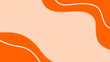 Abstract Curved Shapes in Bold Orange Tones

