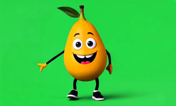 Mango cute dance, green screen