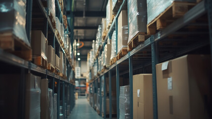 A cutting-edge warehouse management system leverages augmented reality technology for improved package identification, picking, and delivery, envisioning the future of supply chain and logistics.