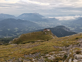 Fototapeta premium panoramic watzmann hut view in bavaria