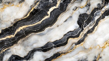 An abstract background with a marble texture, mixing black, white, and hints of gold