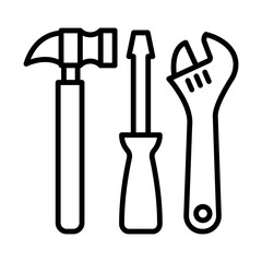 Carpentry Tools line icon
