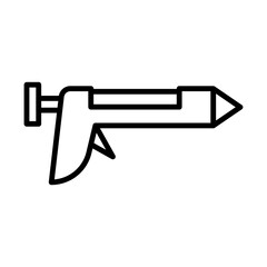Caulk Gun line icon