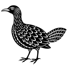 oilbird vector silhouette on a white background