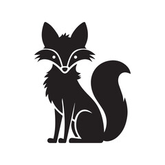 Obraz premium Wolf silhouettes. Isolated wolfs emblems graphics, wolves wildlife simple black vector illustrations