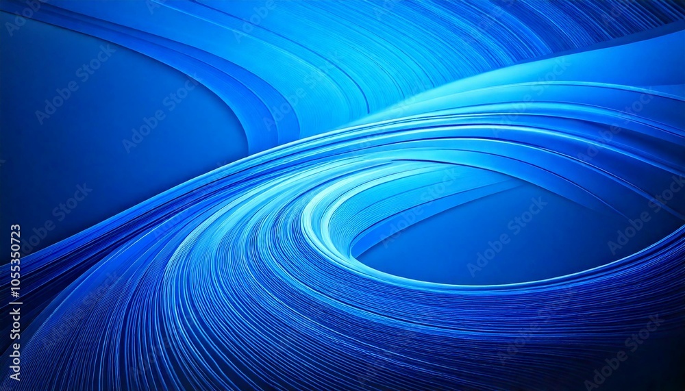 Poster abstract blue background ,blue curve design smooth shape by blue color with blurred lines