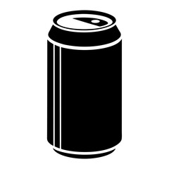 soda can Silhouette vector with a white background