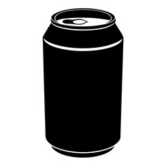 soda can Silhouette vector with a white background