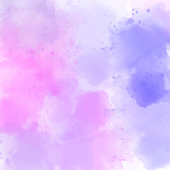 Abstract watercolor background texture vector. Watercolor painting with pink and purple colors.