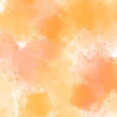 Fototapeta premium Watercolor abstract background texture with gradient orange colors. Brush painted watercolor orange autumn background illustration. 