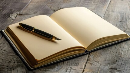 Blank Notebook Ready for Writing