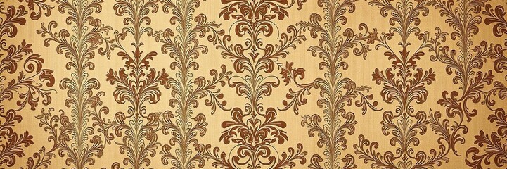 Illustration of elegant and ornate back wallpaper design with intricate floral patterns and textured details, patterns, style, design