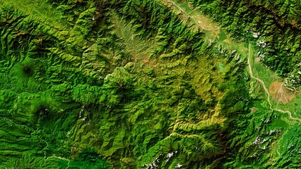 4K Mount Piora of Papua New Guinea Map, High Resolution Satellite View With No Border, Widescreen 4K Resolution