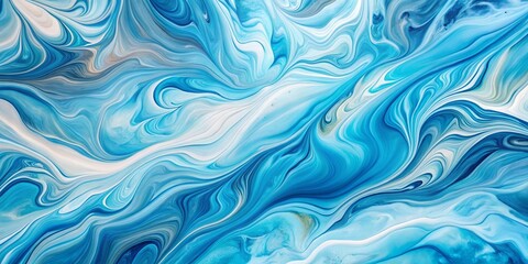 Obraz premium Abstract Fluid Art Background in Light Blue with Denim Gradient for Elegant Home Decor and Creative Projects