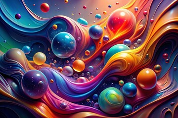 Abstract Liquid Shapes in Vibrant Gradients - Modern Graphic Elements for Creative Designs