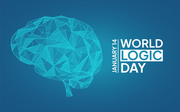 World Logic Day. January 14. Design template for banner, web, card, poster. Holiday concept