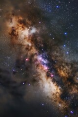 Obraz premium A vast galaxy filled with countless stars, perfect for use in astronomy-related projects or as a background image