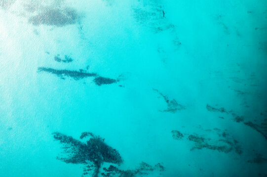 Aerial view of tranquil ocean and pristine reef with blue water, Port Willunga, South Australia, Australia.