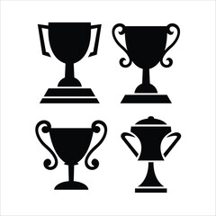 trophy vector illustration icon, suitable for cones in championship competitions, background walls and other needs, etc
